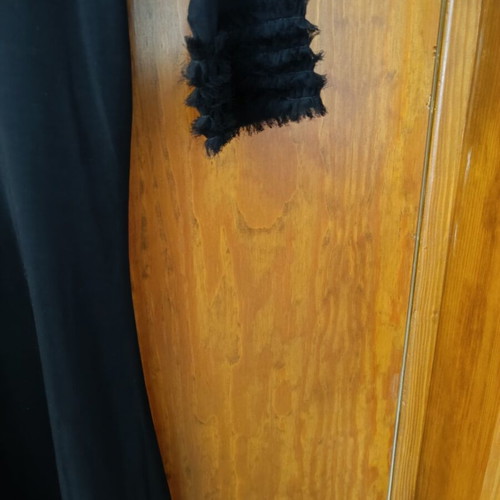 Black Zara dress like new, size L, with smile neckline