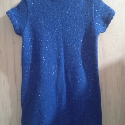 GRD knitted girls dress blue 6 years like new