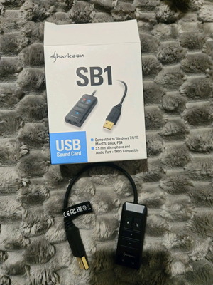 Sharkoon SB1 εξωτερική κάρτα ήχου με USB σαν καινούργιο