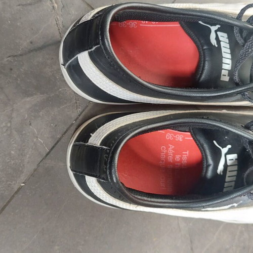 Puma men's sneakers size 41 like new, black and white