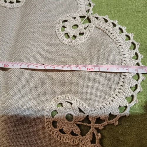 Crocheted linen doily like new