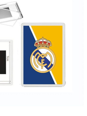 Real Madrid μαγνητάκι ψυγείου με διάφανη ακρυλική κορνίζα φωτογραφιών, 7 x 4,5 εκ.
