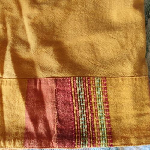 Tablecloth with decorative tassels used, cotton 1.73m x 1.33m