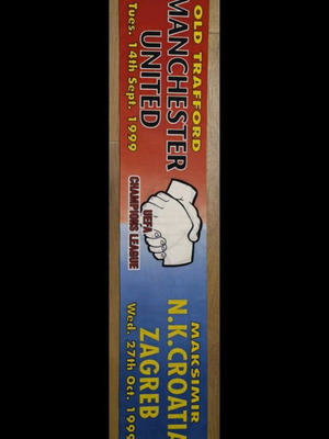 Manchester Un.vs Croatia Zagreb scarf new, authentic