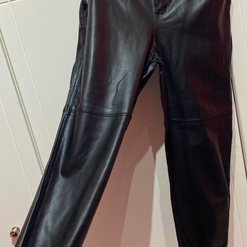 Leather pants used, black, Bershka, size XS