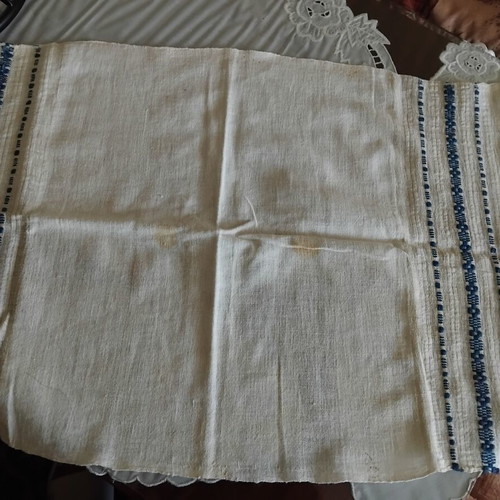 Authentic Bulgarian Mesal used, traditional handwoven linen towel