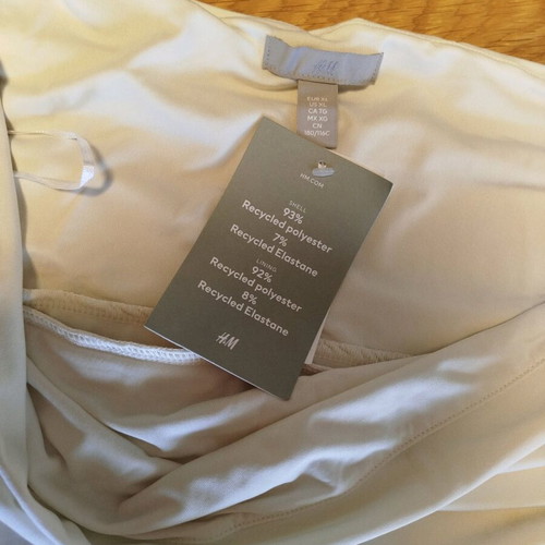 H&M bodysuit new, one shoulder with draped design, size XL