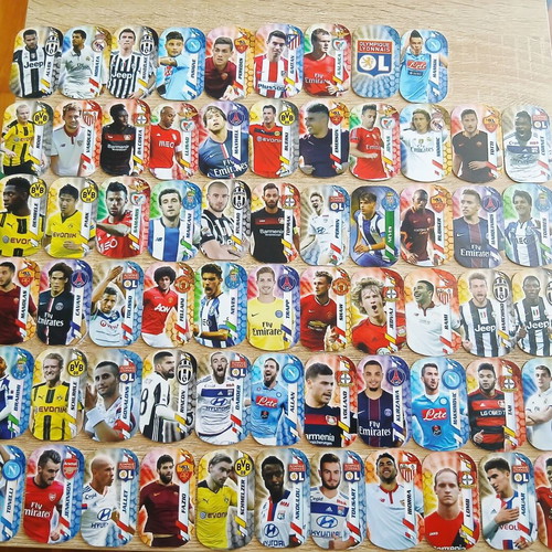 Football collectible tazos 2017-2018 with European players
