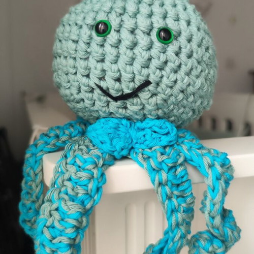 Handmade knitted octopus toy new
