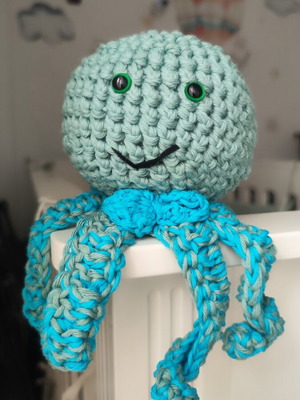 Handmade knitted octopus toy new