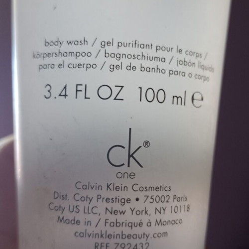 Calvin Klein body wash used, 100ml