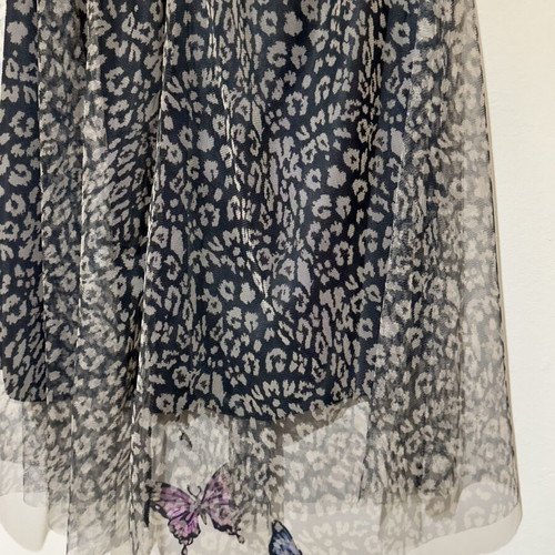 Maxi tulle skirt leopard printed, like new, size L