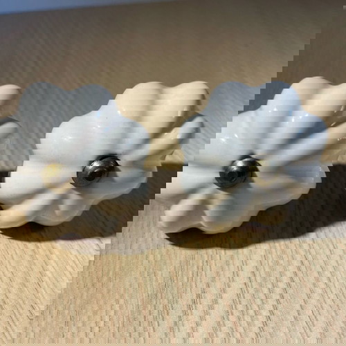 Zara home Ρετρό κεραμικά χερούλια σετ 2 καινούργια με μπρούτζινη λεπτομέρεια