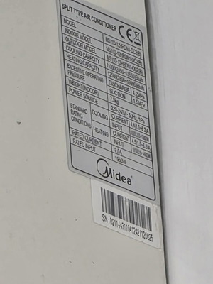 Κλιματιστικό Midea μεταχειρισμένο, πλήρως λειτουργικό