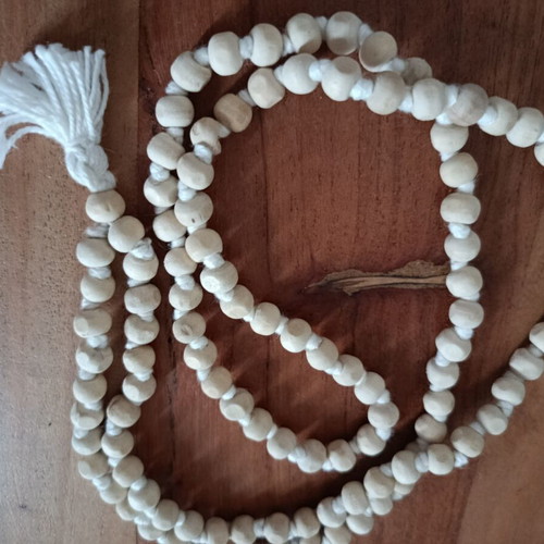 Japa Mala 108 beads wooden neem meditation necklace