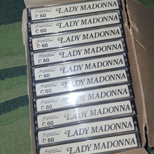 Vintage Lady Madonna C60 audio cassettes new, pack of 10