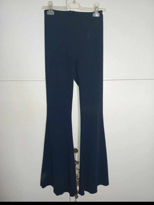 High-waisted blue flare pants like new, size S