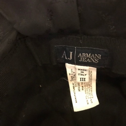 Armani Jeans black hat like new, waterproof, polyester