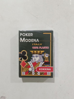 Τράπουλα Μόδεννα κόκκινη καινούργια, πλαστική