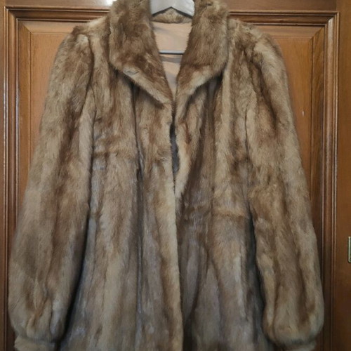 Mink Fur Jacket like new, beige brown, size M