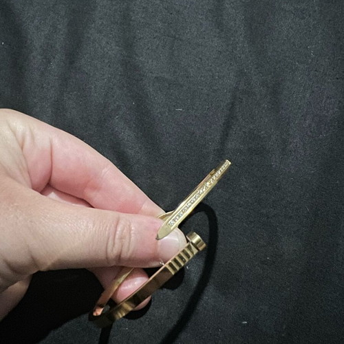 Steel gold bracelet new with diamond details