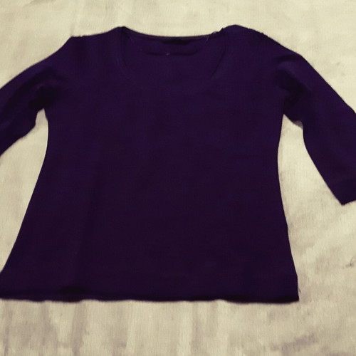 Zara top with scoop neckline, purple cotton, size M