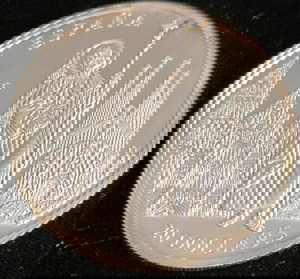 LIBERIA 20 DOLLARS ESPANA SILVER