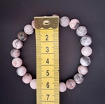 Handmade boho bracelet with pink beads