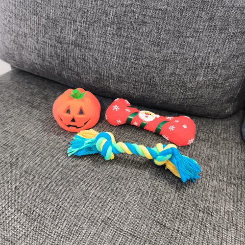 Set of 3 unused dog toys