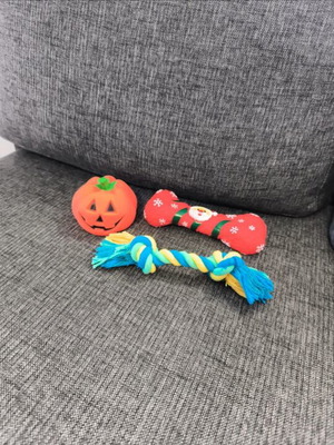 Set of 3 unused dog toys