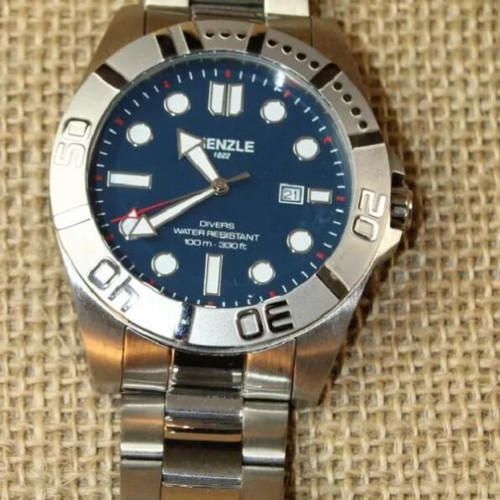 Kienzle 1822 Diver men's watch, navy blue, stainless steel 316L