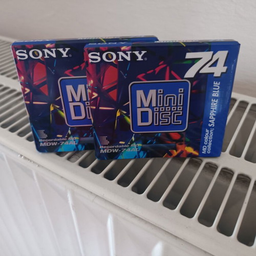 Sony MDW-74A1 MiniDisc Sapphire Blue sealed, new