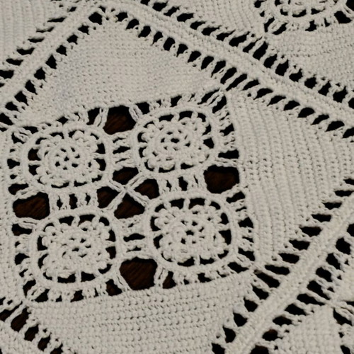 Knitted handmade blanket like new, white 200x220