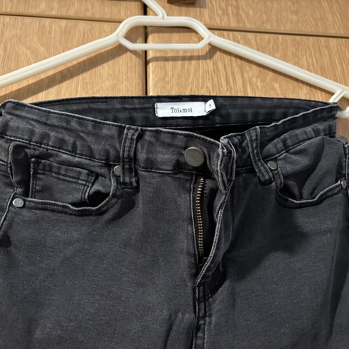 Toi Moi black gray jeans size S used, elastic flare fit