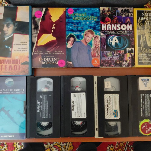 Video cassette tapes used, pack of 10