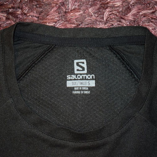 Salomon Cross Rebel SS Tee T-shirt Men Size S Like New Black