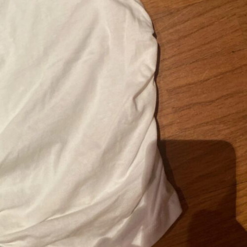 Bershka short sleeve gathered t-shirt with zip, white