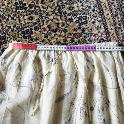 H&M Maxi Floral Skirt with Viscose Size M new, pastel yellow beige