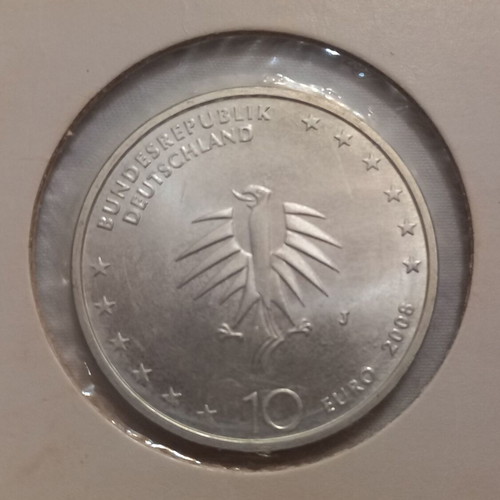 Silver coin 10 euros 2008 Germany like new