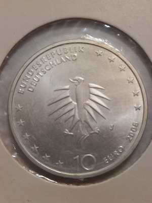 Silver coin 10 euros 2008 Germany like new