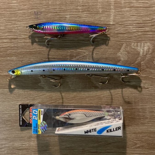 Spinning fishing lures and DTD boat squid jig like new