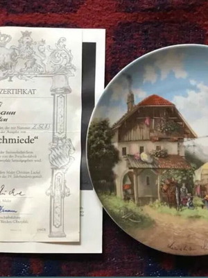 Collector plate porcelain with certificate like new