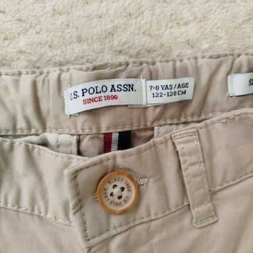 Polo assn. set for boys 7-8 years like new, white and beige