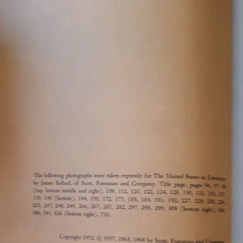 The United States in literature used book, 1968 edition
