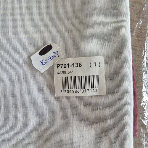 Tablecloth checkered with embroidered hens, square 132cm, unused