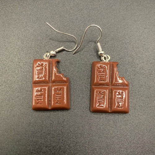 Nutella and chocolate earrings new
