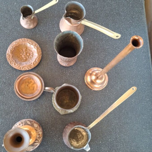 Brass decorative and functional briquas used, pack of 9 pieces
