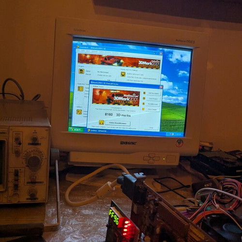 MSI NVIDIA GeForce NX7600GS graphics card used, 512MB GDDR2, AGP