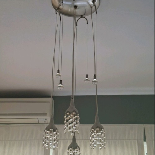 Set of 4 ceiling lights like new with bulbs
