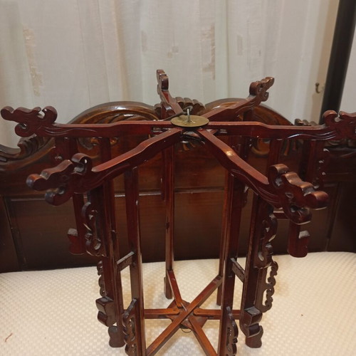 Vintage Chinese folding frame from authentic dark hardwood